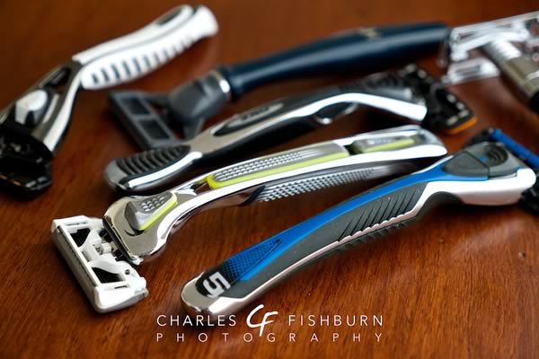 A collection of manual razors