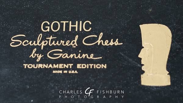 Peter Ganine Gothic chess set, box detail