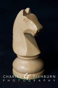 Kasparov Signature wooden chess set, white knight
